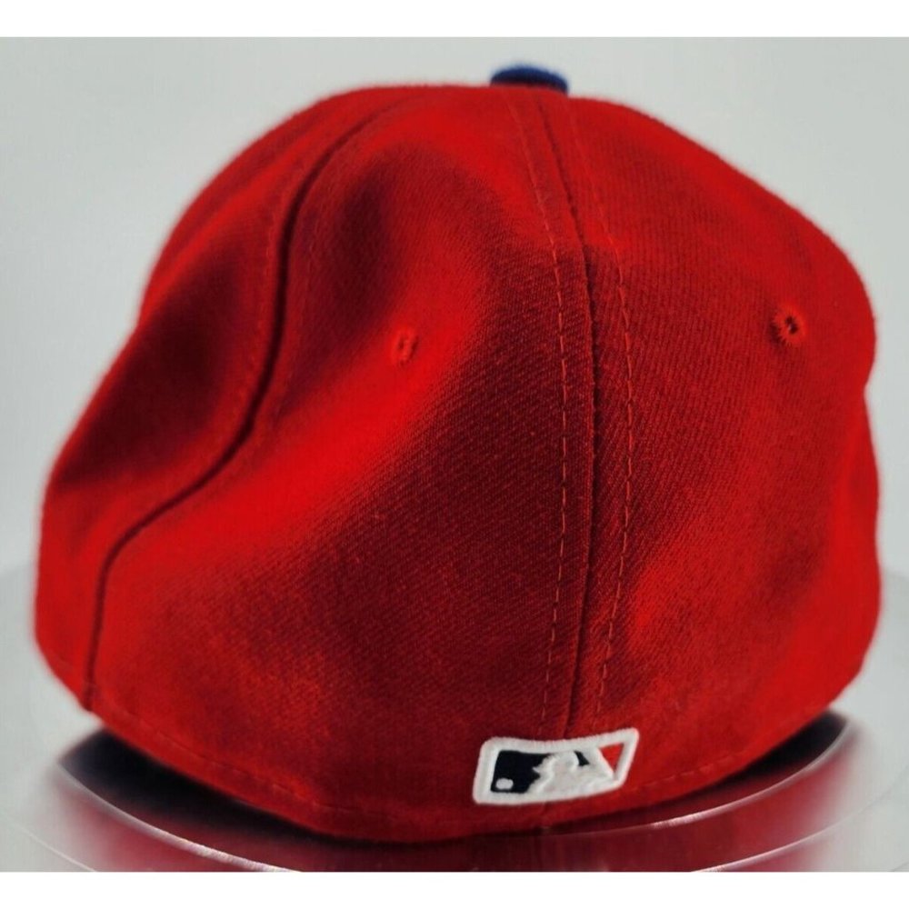 New Era Cool Base 59FIFTY MLB Philadelphia Phillies Red Fitted Hat Cap Size 7 - Picture 4 of 11